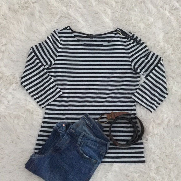The Limited Tops - The Limited Top 💗 Zipper Shoulder Navy